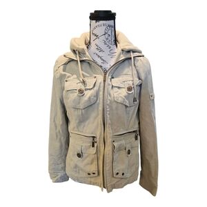 Vintage Sugarfly Light Tan Utility Jacket Sz L